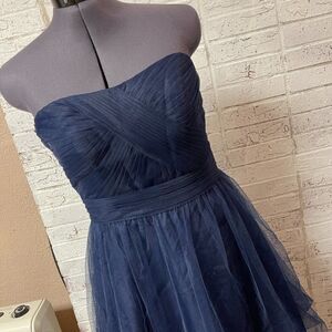 David's Bridal Strapless Tulle Marine F17015 Dress